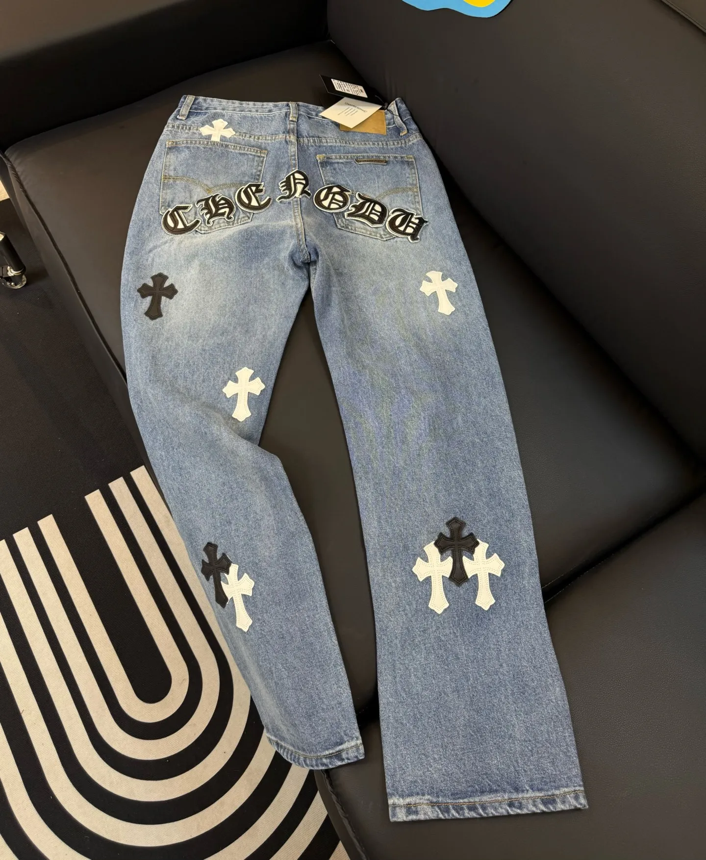 P280 Style number: D411 Chrome Hearts New York limited Sanskrit cross jeans Size# 28 30 32 34